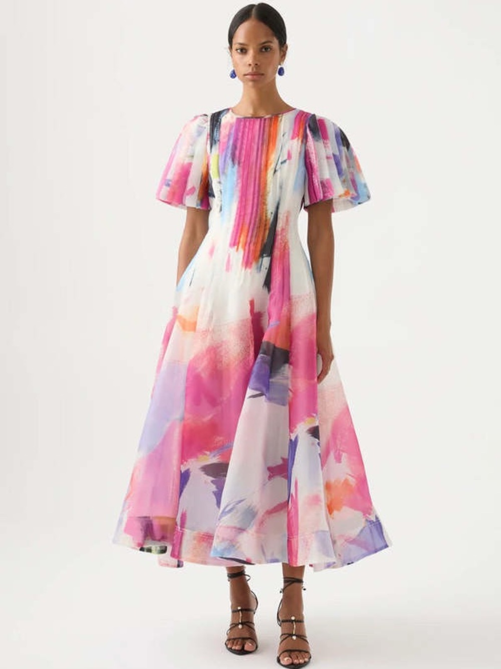 Aje Nova Pleated Midi Dress